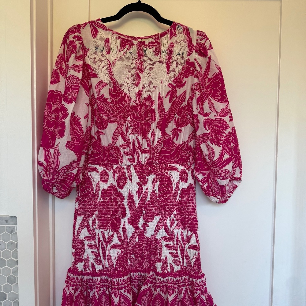 Floral Pink Lace Dress